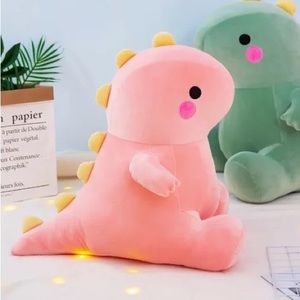 Dinosaur doll plush cute soft adults kids home room decor PINK